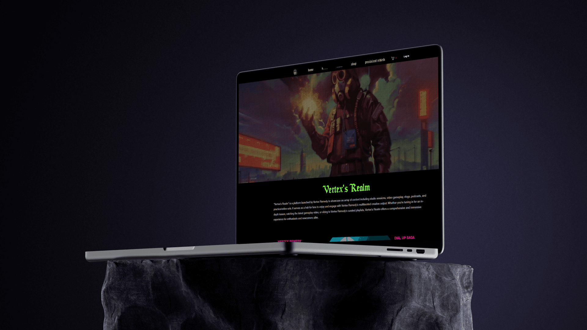 Developed the Vertex Remedy Artist Website with Integrated Merchandising, Boosting Fan Engagement