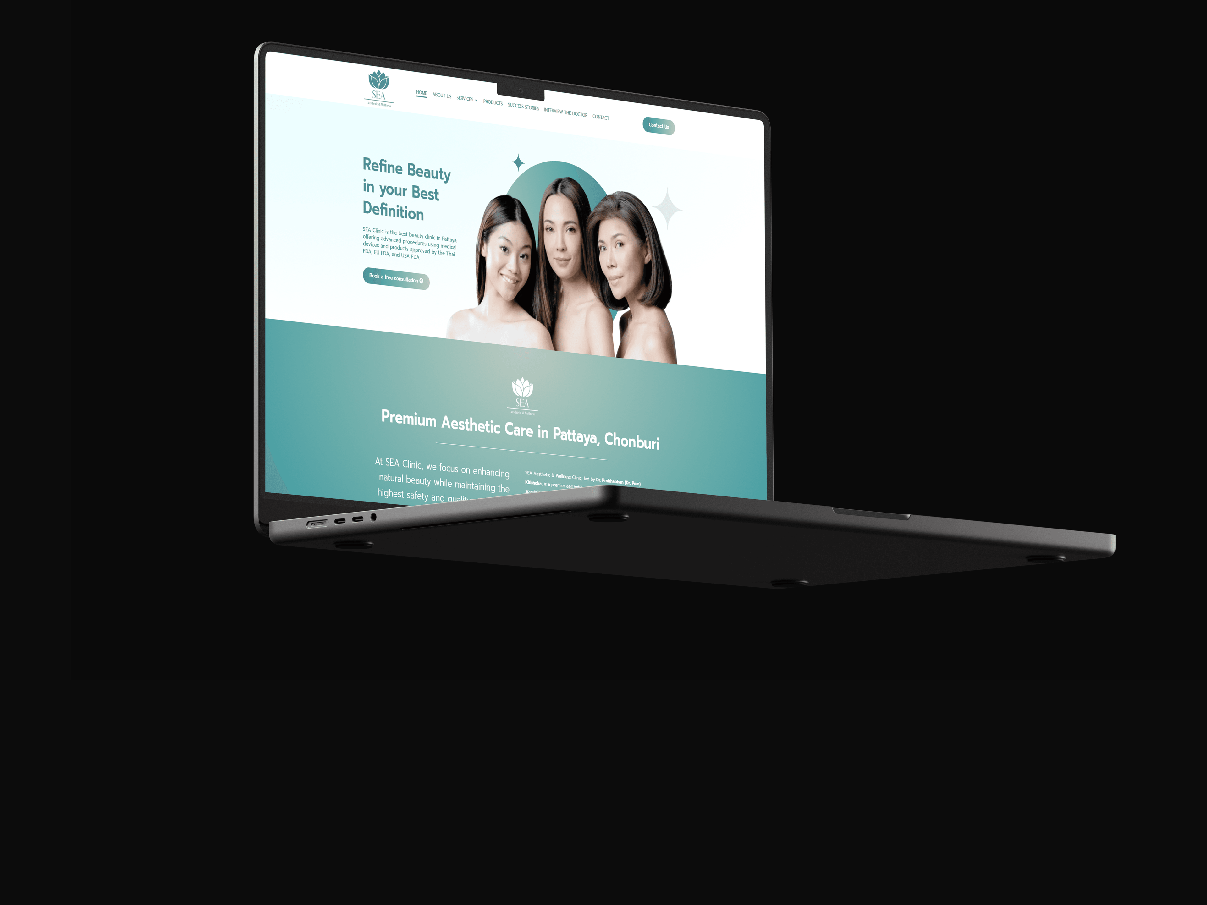 Website Revamp for SeaClinic that has increased page engagements by 78%.